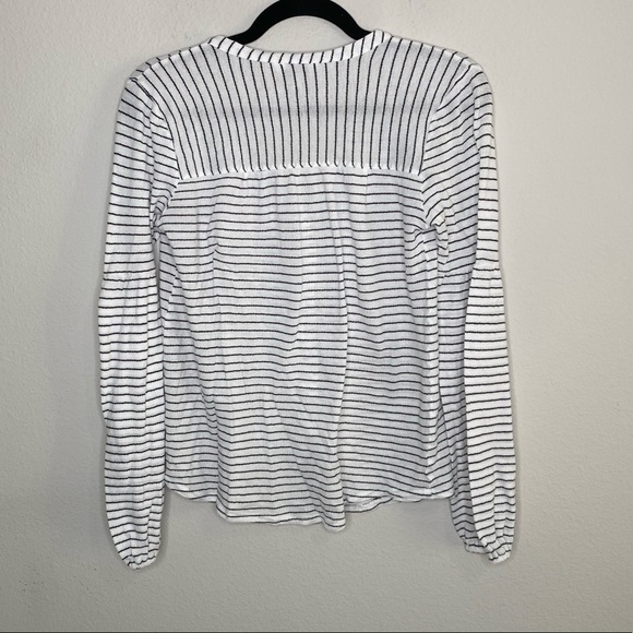 Lucky Brand Comfy White Striped Button Down - Picture 5 of 6